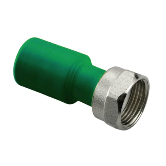 Муфта ПП с накидной гайкой D40-1 1/4' AntiFire(зеленый)
