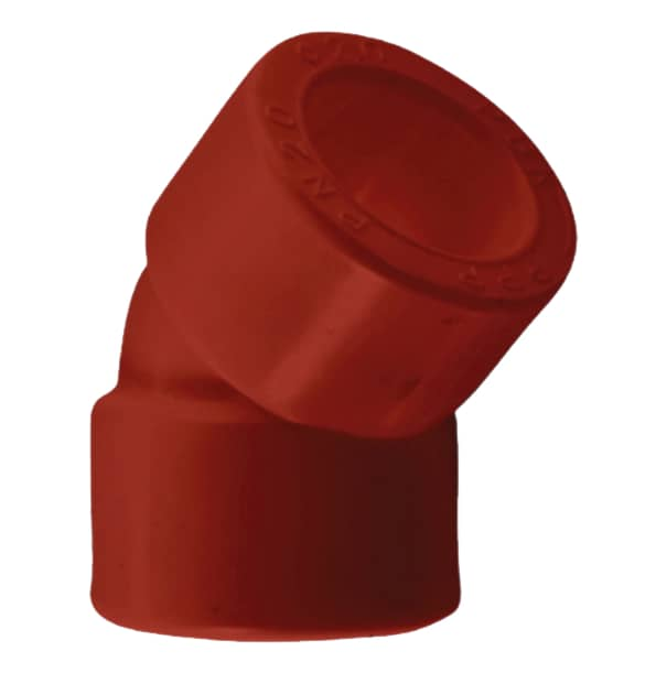 Угольник ПП 45гр. D40 AntiFire(красный)