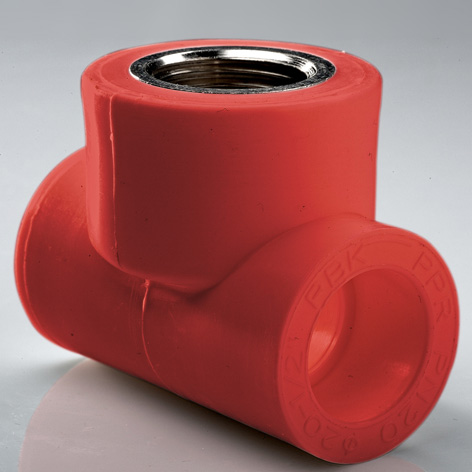 Тройник комбинир. ПП D32х1/2'х32 НР AntiFire(красный)