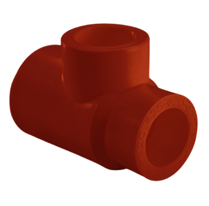 Тройник ПП переходный SDR 17 D200х63х200 AntiFire (красный)