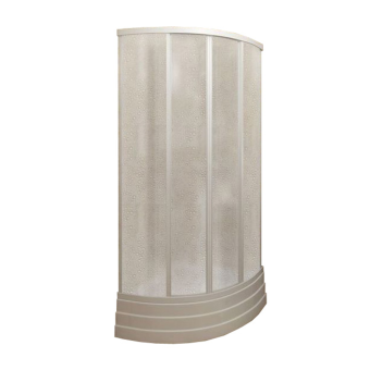 Кабина душевая пл/стекло 2-х стенная 900х900мм белый без поддона Пластиклайн (СибПласт)