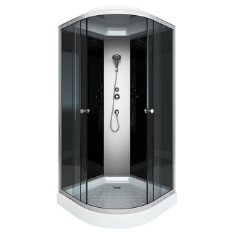 Кабина душевая мат/стекло S-12G 900x900мм белый низкий поддон 4-х стенная S-12G Arcus