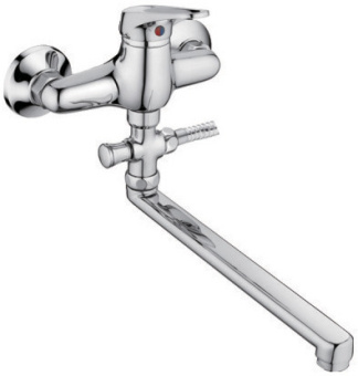 смеситель ванна LEDEME картридж д.35мм длинный излив L-30 L2113