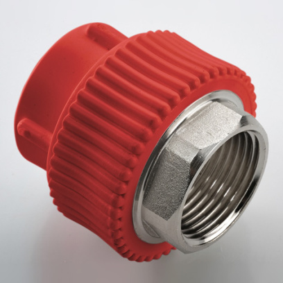 Муфта комбинир. ПП под ключ D50-2'ВР AntiFire (красный)