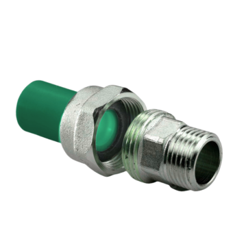 Муфта комбинир. раз. растр. ПП D50-1 1/2'НР AntiFire(зеленый)