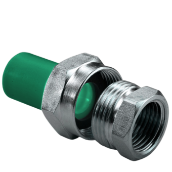 Муфта комбинир. раз. растр. ПП D50-1 1/2'ВР AntiFire(зеленый)